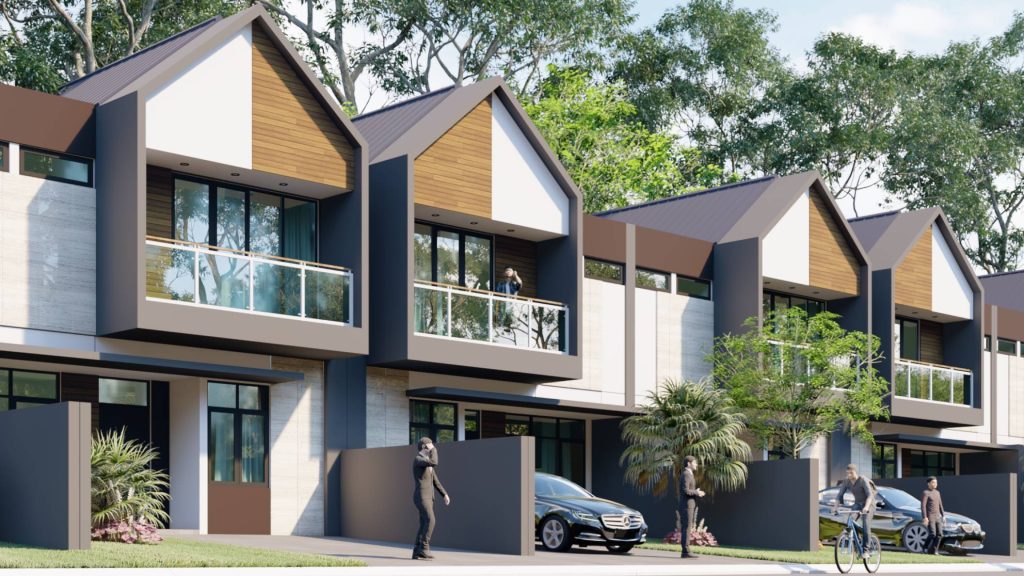 Tampak Rumah Tipe 116 Boulevard Royal Spring
